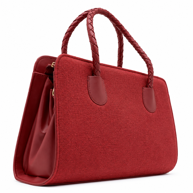 Red Braided Handle Bag Main Image