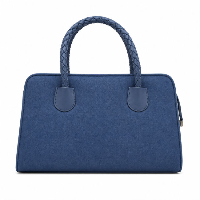 Blue Braided Handle Bag Hover Image