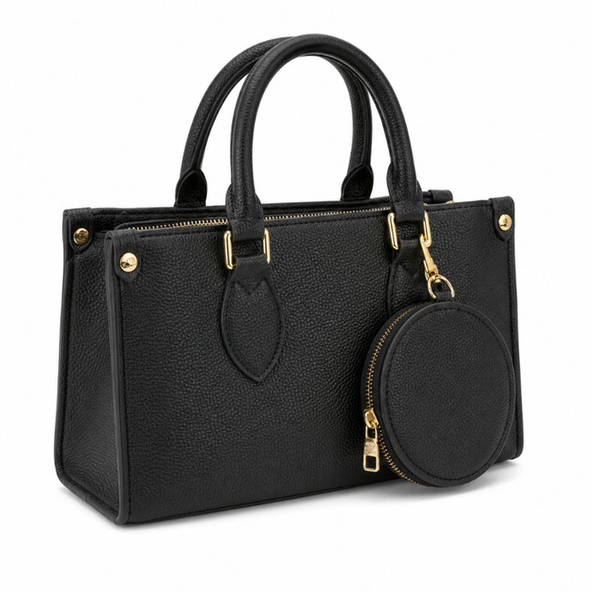Classic Black Top Handle Bag Main Image