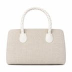 Ivory Braided Handle Bag