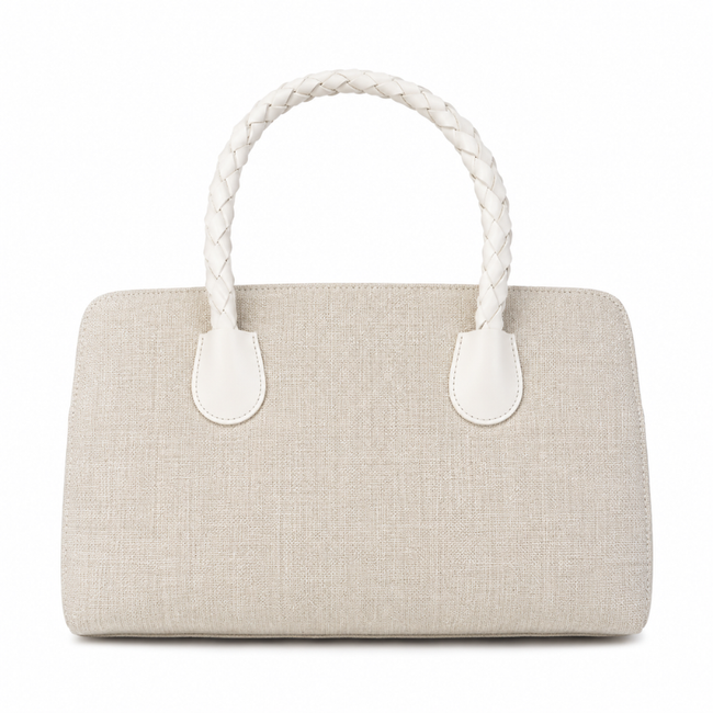 Ivory Braided Handle Bag Hover Image
