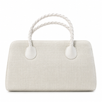 Ivory Braided Handle Bag