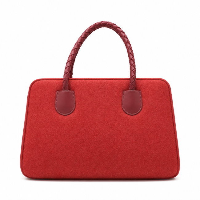Red Braided Handle Bag Hover Image